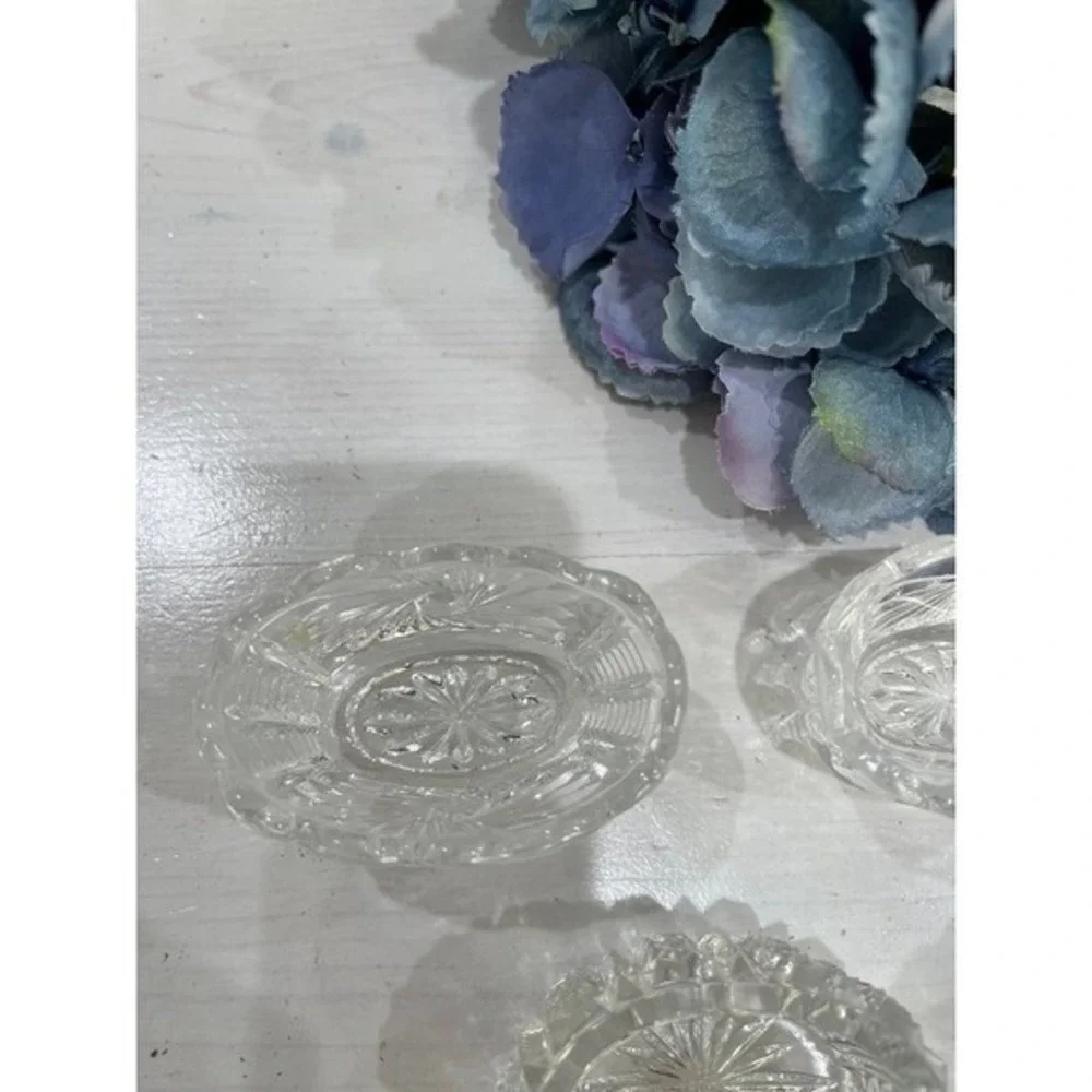 Vintage oval Glass Salt Cellar bundle of‎ 5 Open Salt cellars